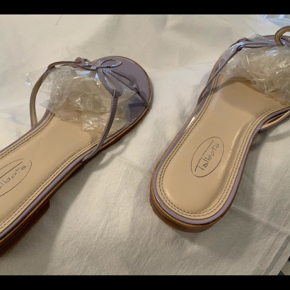 Talbots lilac flower slip on sandals.  Never worn! - Picture 5 of 7